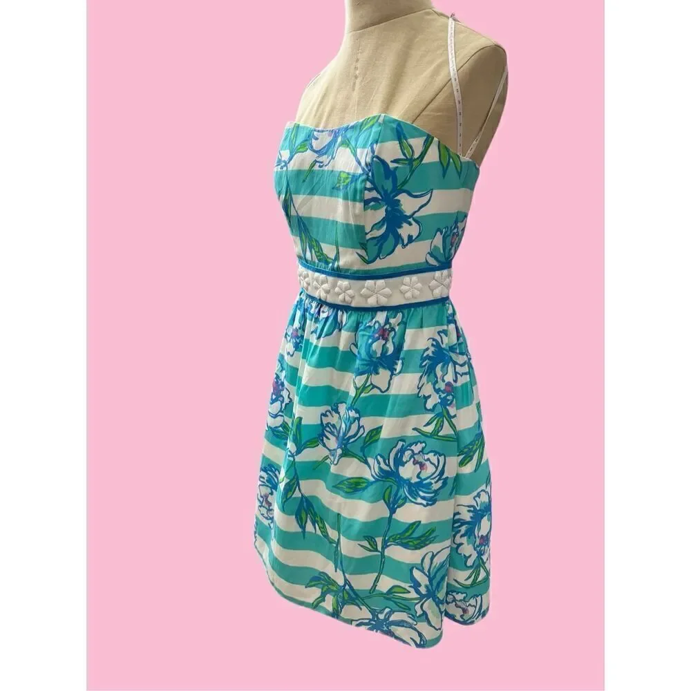 Lilly Pulitzer Langley Embellished Silk Dress / SZ: 4 / EUC - Picture 2 of 7